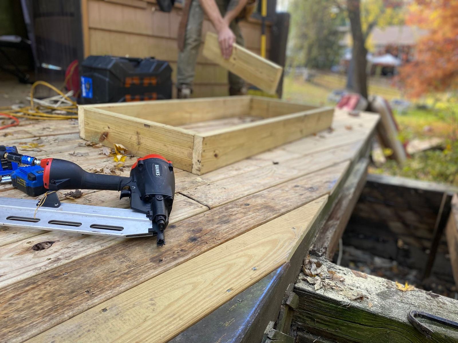 wood deck repair backyard - Everett Deck Repair